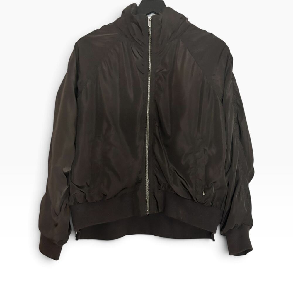 Athleta Jetset Bomber Jacket Dark Brown Large